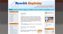 Desktop Screenshot of menedekalapitvany.hu